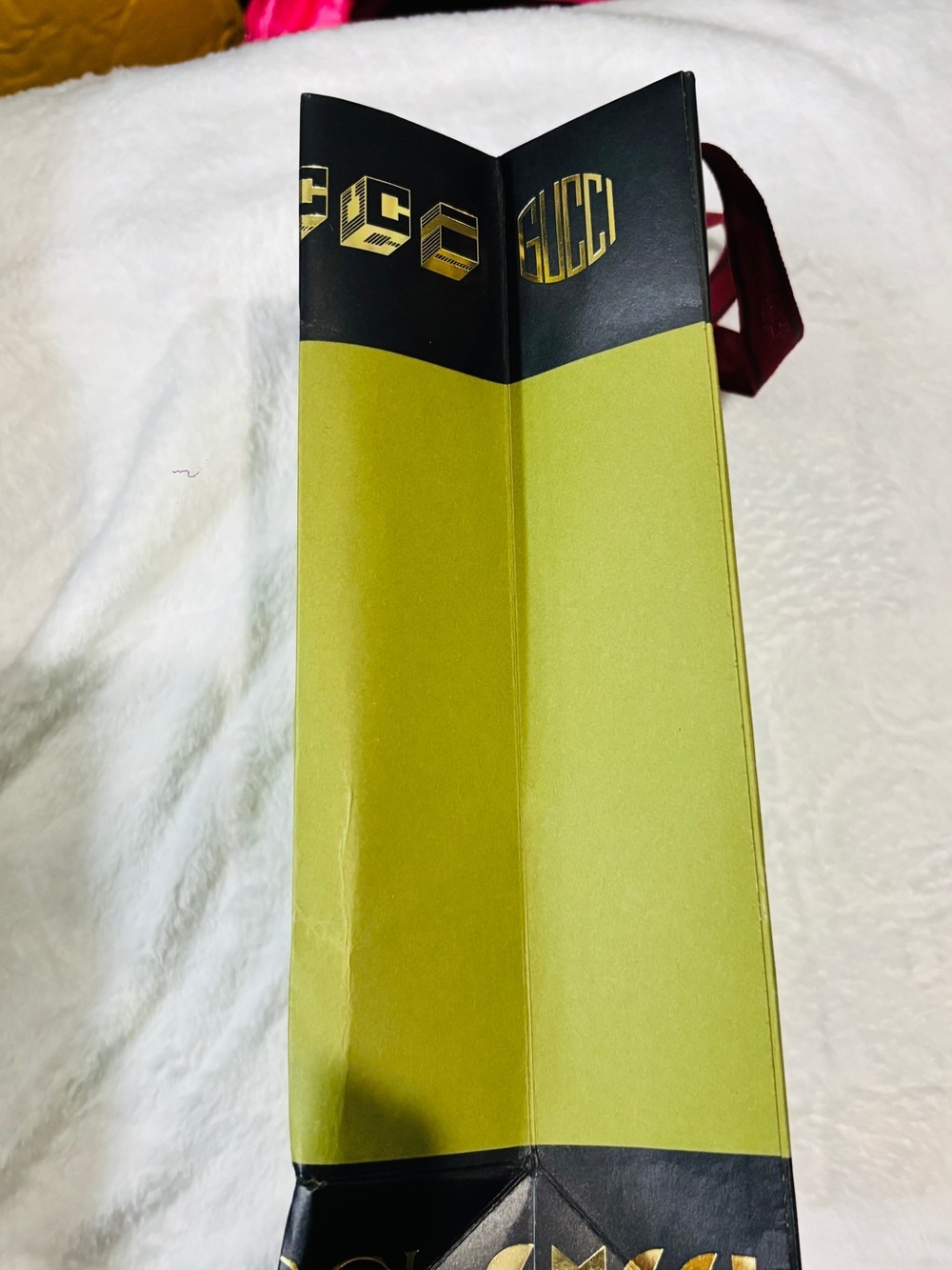 Authentic Gucci 100 anniversary shopping gift bag. Green and burgundy boutique - Picture 3 of 6